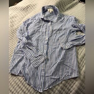 Blue and White Striped Shirt